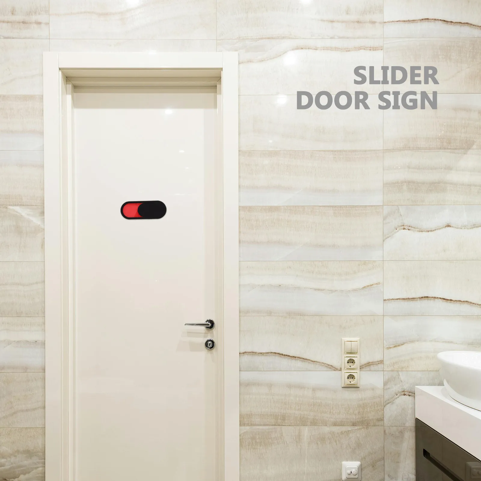 4Pcs Strong Adhesive Vacant Occupied Door Slider Sign Organic Glass Material for Therapists Office Restroom Conference Room