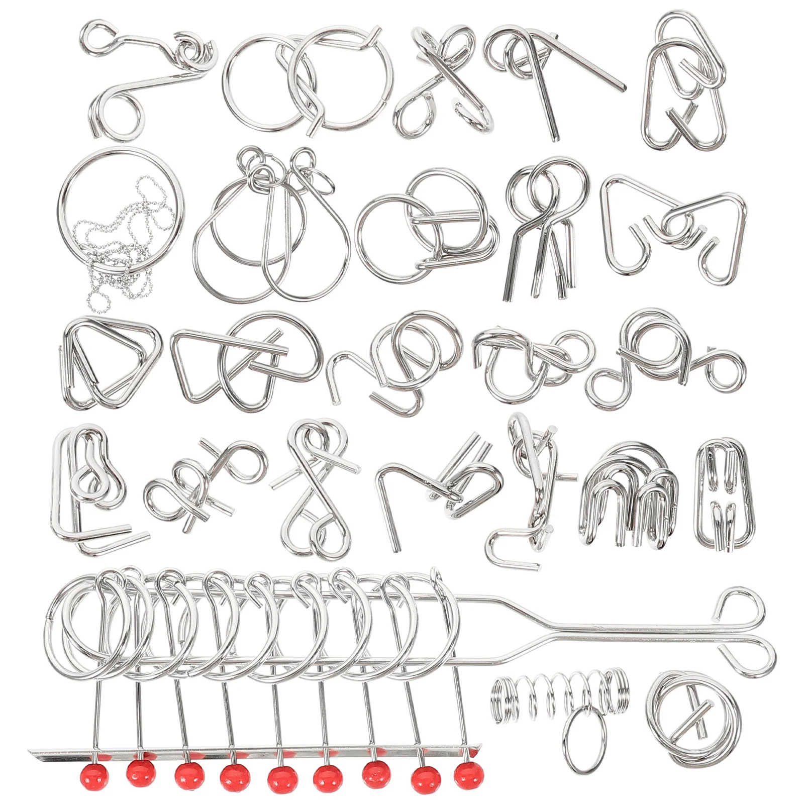 

25 шт., девять колец, блокировочные звенья, игра-головоломка, головоломка, образовательное развитие, дети и взрослые, китайская логическая вызов, металлическая проволока