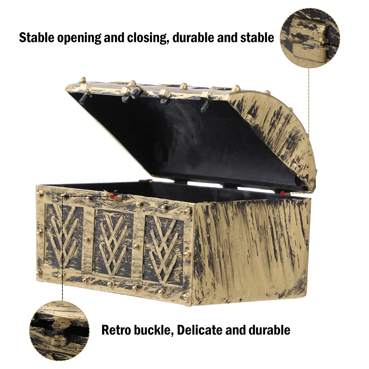 

12Pcs Mini Pirate Treasure Chest Boxes Plastic Storage Organizer for Birthday Gifts