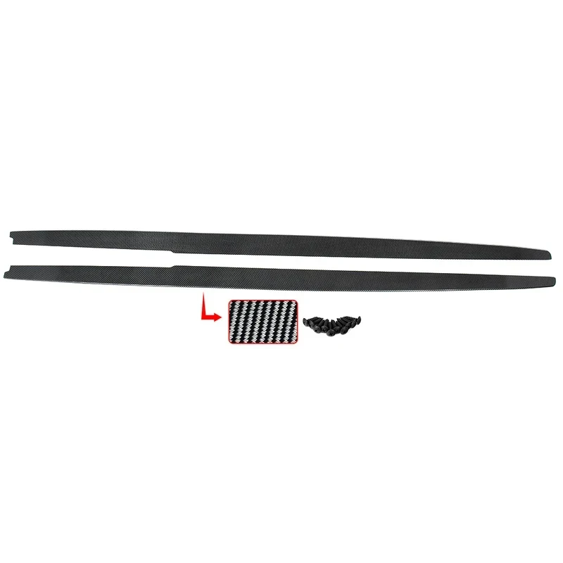 

High Quality Performance Carbon Fiber Look Side Skirt Extension Aftermarket Mod Body Parts Fit 2004-2010