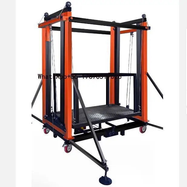 6M Electric Scaffold Rental Adjustable for Building Construction Aluminum Alloy Electric Lifting Platform Scaffolding