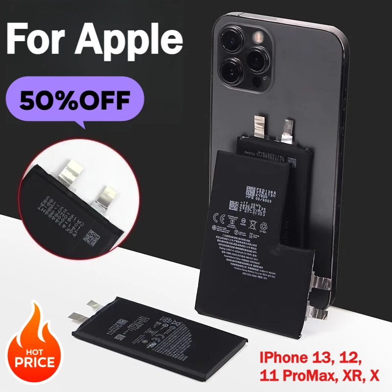 

For Super-capacity Large-capacity Battery Cells, Stable, Durable No Pop-up Window, for Apple IPhone 13, 12, 11 ProMax, XR, X