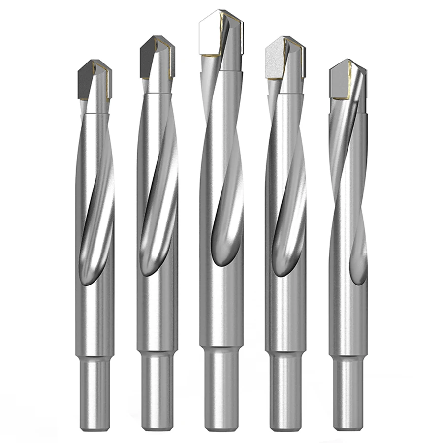 Alloy drill bit Tungsten steel hard twist drill stainless steel spring steel angle cast iron special metal drill YG8 cutter head