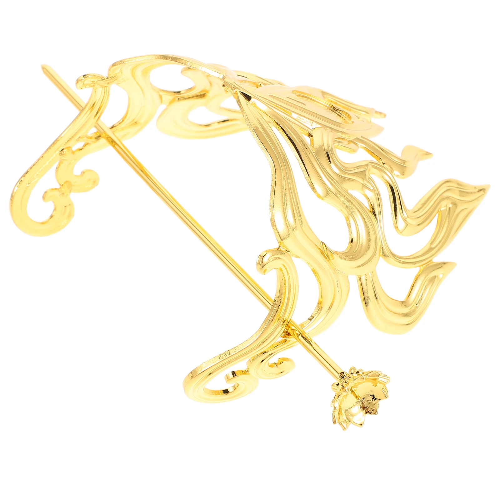 

Ancient Men Headdress Golden Crown Pin For Hanfu Accessories Traditional Chignon Pin Vintage Updo Hair Stick Male Crown Asian