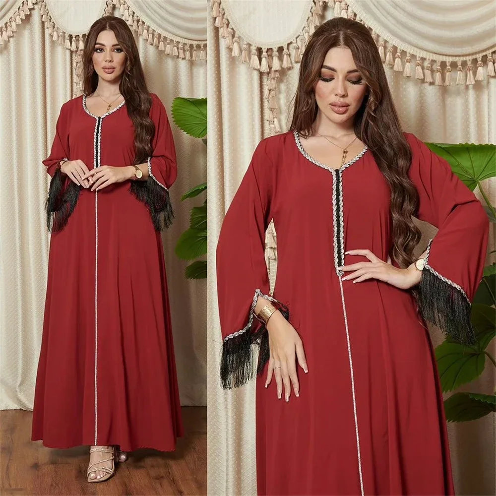 Eid Mubarak Djellaba Diamanten Abaya Frauen Muslimischen Party Kleid Ramadan Kaftan Marocain Frauen Kleid Kleid Islamische Kleidung Kaftan