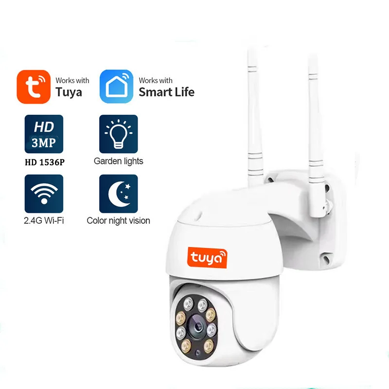 

3MP 1296P Tuya APP Wireless PTZ IP Dome Camera AI Humanoid Motion Detection Auto Tracking Home Security CCTV Monitor