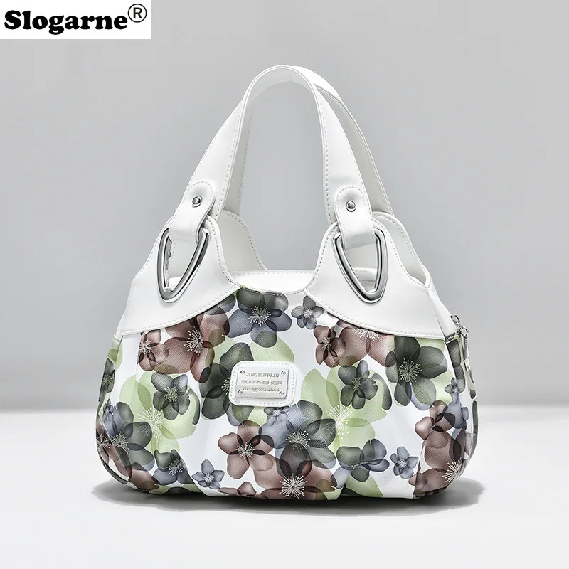 

New Handbag Women 2025 European American Luxury Flower Design Top-handle Ladies Shoulder Bag PU Leather Elegant Casual Tote Bags