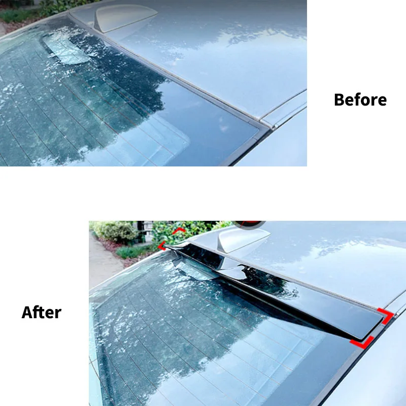 ل BMW 5 سلسلة E60 520i 525i 530i 2004 2005-2010 الخلفية سقف الشفاه المفسد الخلفي الجذع أجنحة الجسم أطقم الذيل زعنفة الملحقات ضبط #2