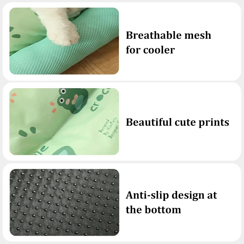 Summer Cooling Pet Cat Bed Cushion Ice Pad Dog Sleeping Square Mat for Puppy Dogs Cats Pet Kennel Najwyższa jakość Cool Cold