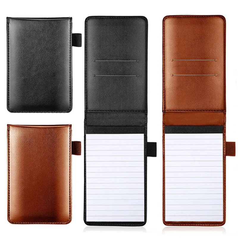 Mini A7 Leather Cover Notebook, Portable Pocket Notepad Diary, Perfect for Business Memos, Office & School Use