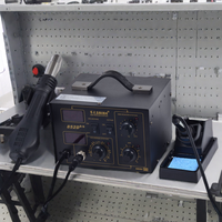 SAIKE 852D++ Electric Soldering Station Hot Air Gun 2In1 Welding Kit Standard Rework Soldering Station With Supply Air Gun Rack