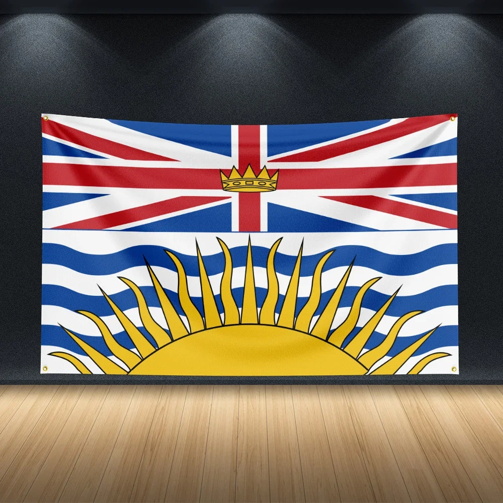 3X5Ft British Columbia State of Canada Flag PAOPAO Flag For Decor
