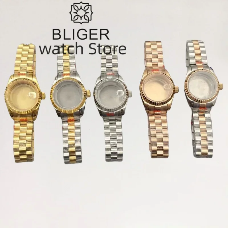 

BLIGER 26mm watch case Gold Silver Rose gold Stainless steel case Sapphire glass for NH05 NH06 NH05A NH06A Automatic Movement