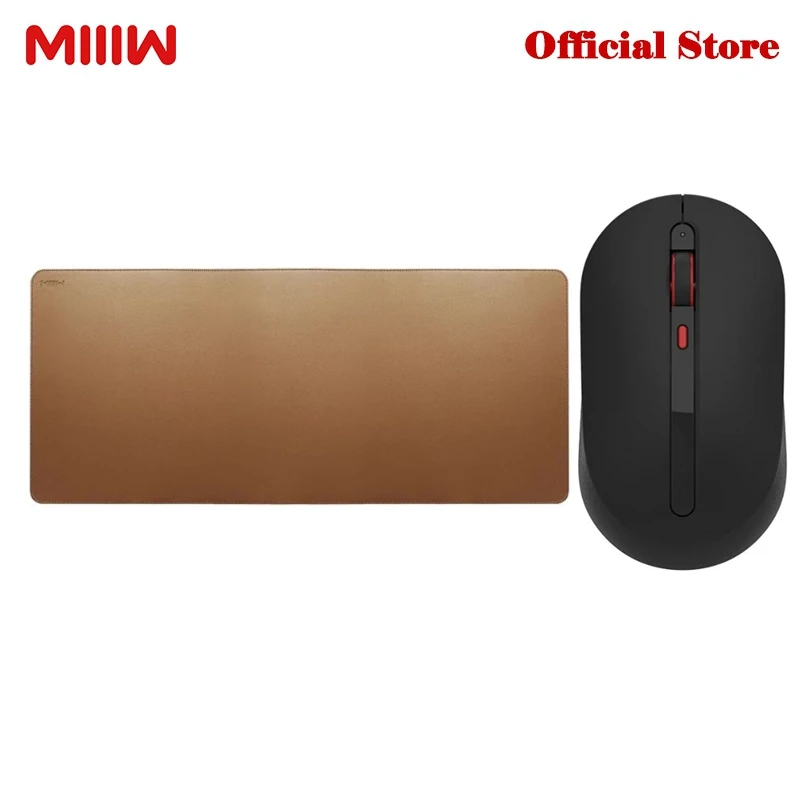 New MIIIW Oversized Leather Cork Mouse Pad Set Double-sided Waterproof Soft Durable 900*400mm Touch Desk Mat Mousepad Mouse suit