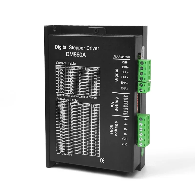 

DM860 2 4-phase microstep AC DC stepper motor controller 24 DC stepper motor driver
