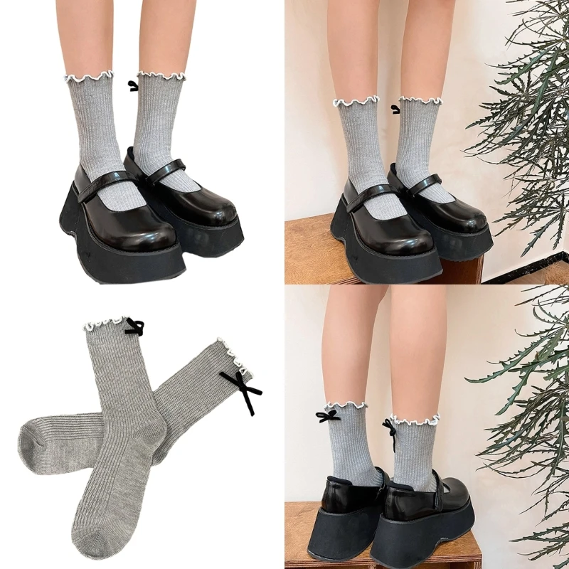 Ankle Dress Socks Ballet Sweet Bowknot Socks JK Uniform Loose Socks