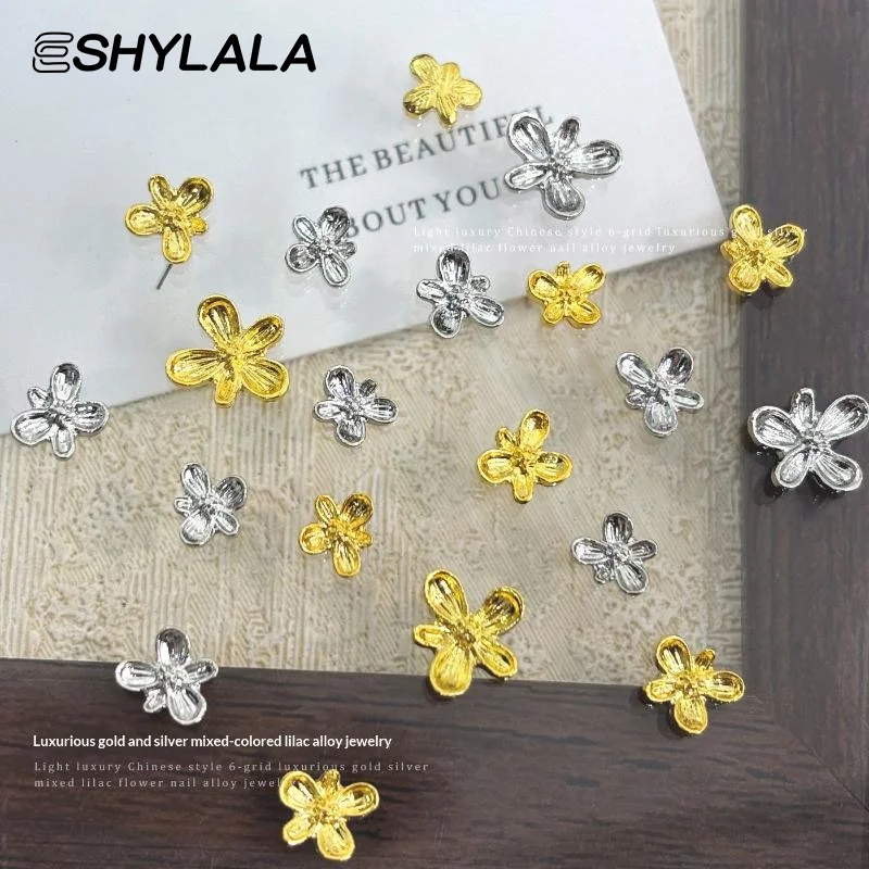 20/30pcs 3D Alloy Flower Nail  - Nail Art Lilac recension och pris