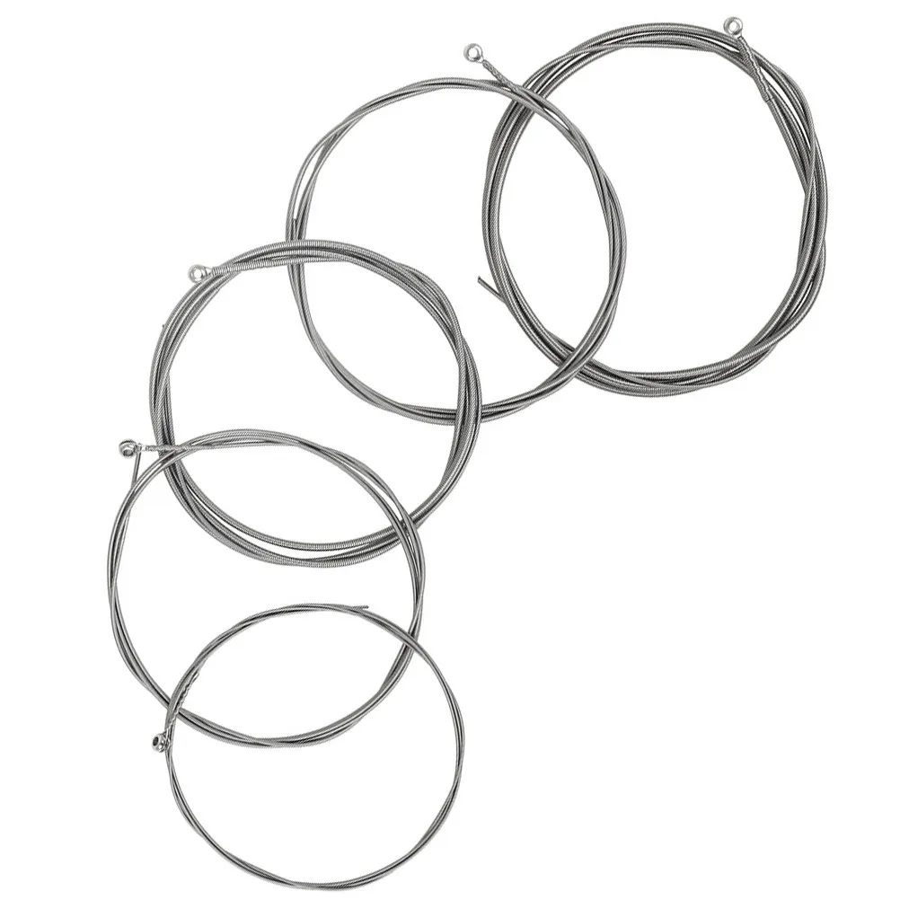 

5Pcs Bass Strings Set Alloy Wrapped Nickel Steel Electric Bass String Replacement for Beginners Professionals Clear Sound Sturdy