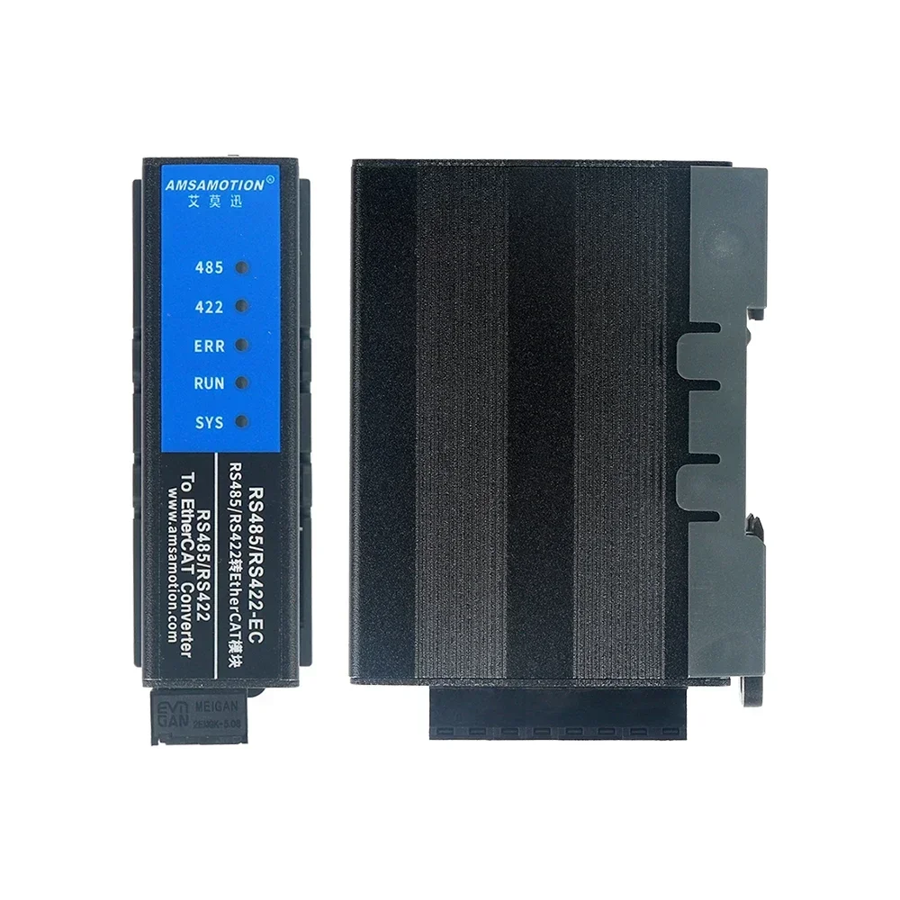 RS485/RS422-EC EtherCAT protocol to MODBUS RTU module supports the conversion of the RS485/RS422 serial port to RJ45 port