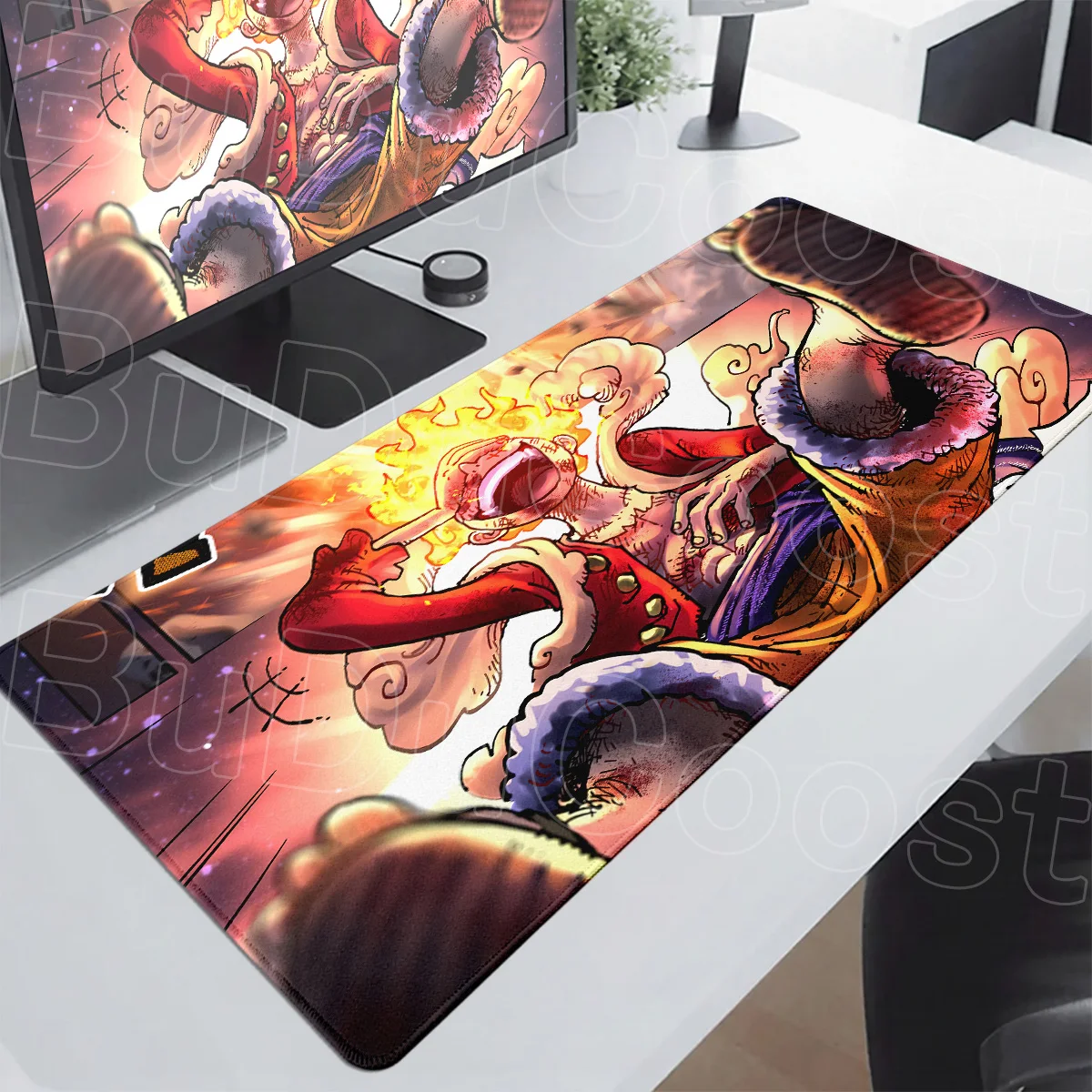 Minimalism Luffy White Table Mat Speed 1000x500mm Gamer Keyboard Non-slip One Pieces Computer Office Long Mouse Pad for LOL CSGO