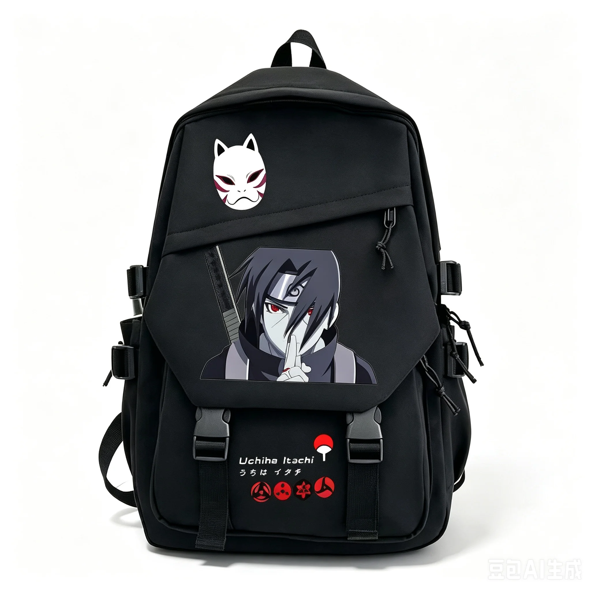 NARUTO Cartoon Backpack Two-di - Travel Accessories Kit Bag recension och pris