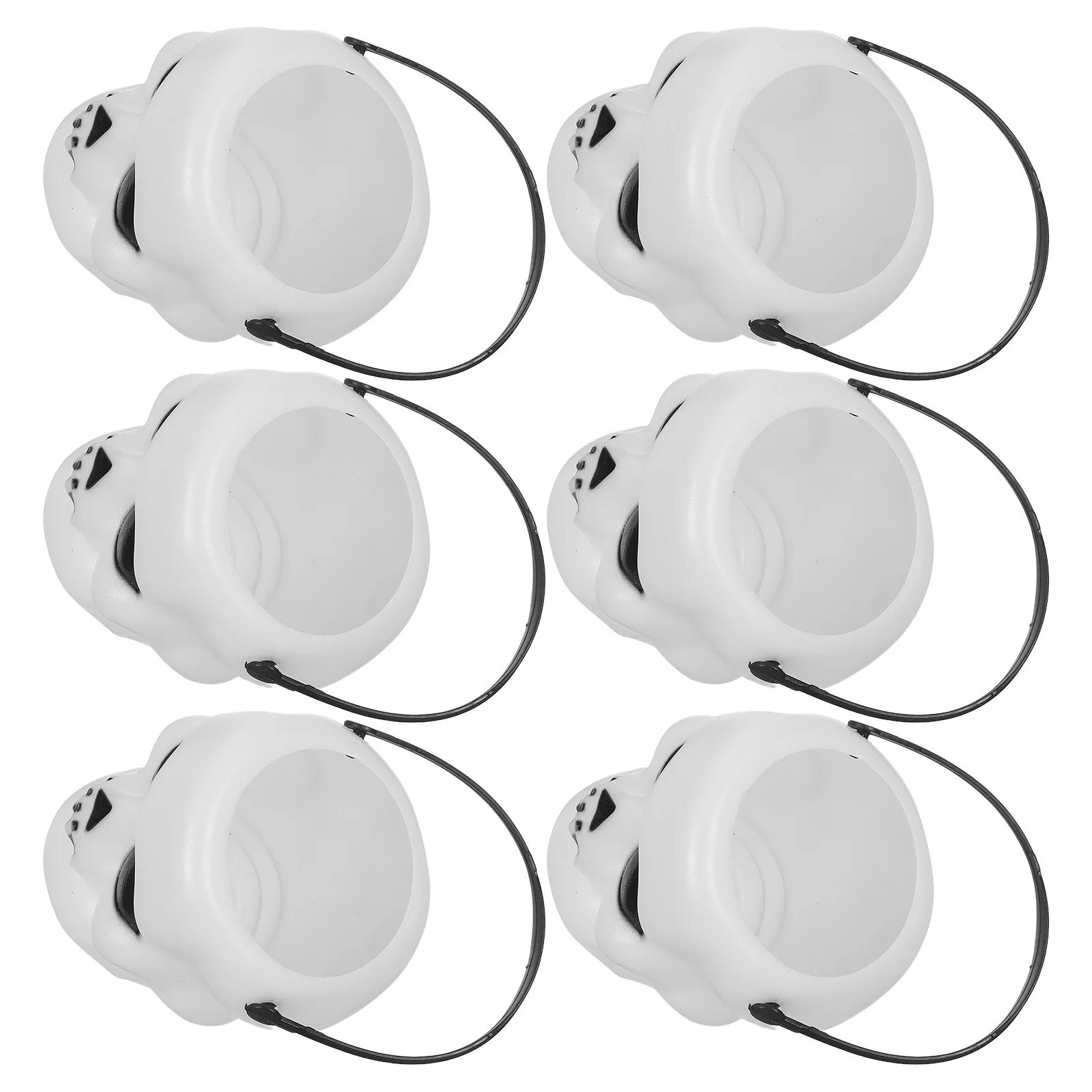 

6Pcs Halloween Pumpkin Bucket White Container for Festive Occasions Bucket for Halloween Candy Barrel