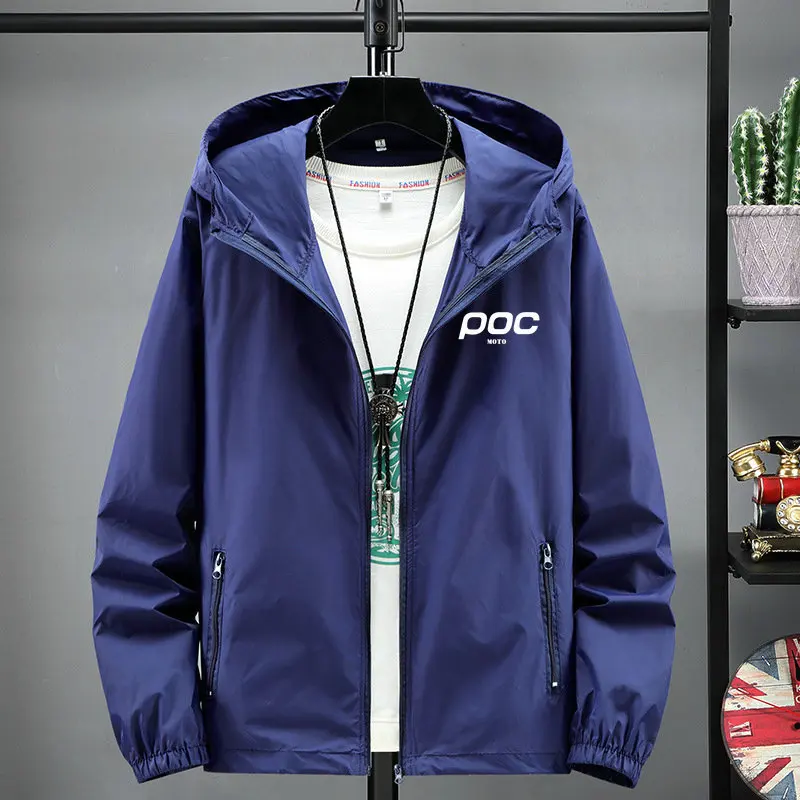 

2025 New Moto Poc Men Cycling Jackets Sun Protective Clothing Wind Resistant Mountain Bike Clothing Jackets with Zippers S-5xl