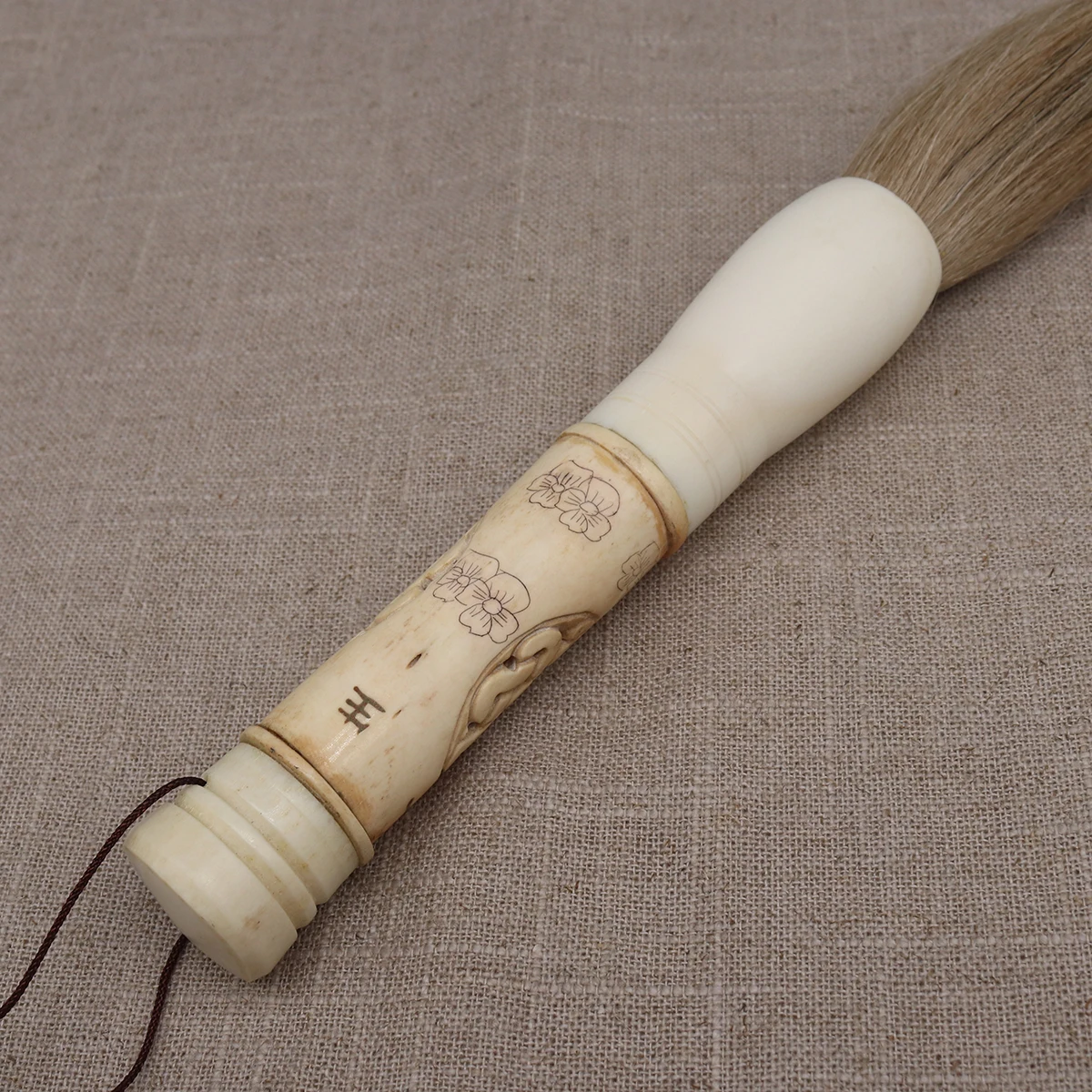 Decorative calligraphy brush, carved bone accessory, home decoration