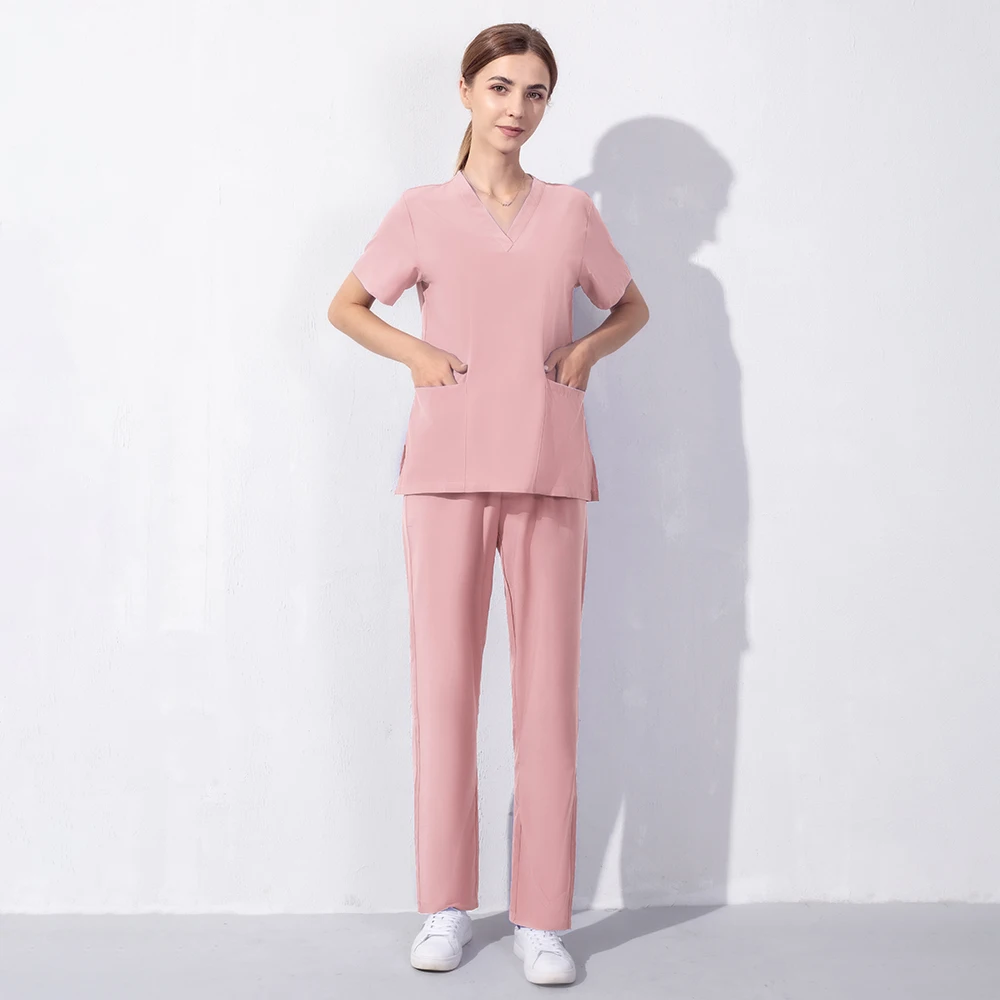 Pet Shop Surgical Uniform Pet Grooming Soft Comfortable Workwear Medical Nurse Uniforms Women Scrubs Sets Thin and Light Clothes