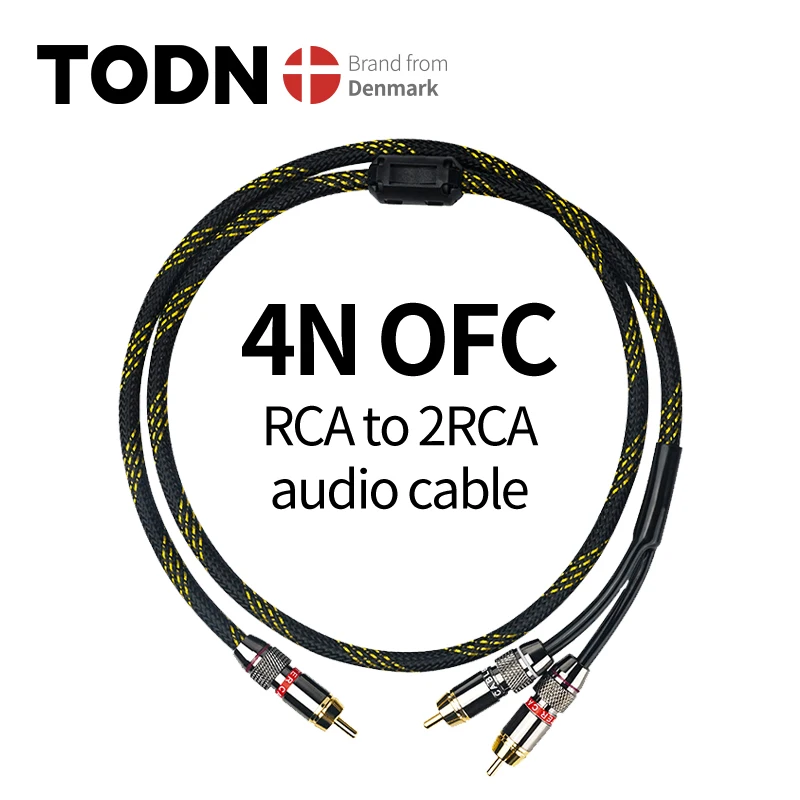 TODN HIFI 0.5m,1m,1.5m,2m,3m,5m RCA Y Adapter Cable Subwoofer Y Cable 1x Cinch to 2x Cinch audio cable 1 rca to 2 rca cable