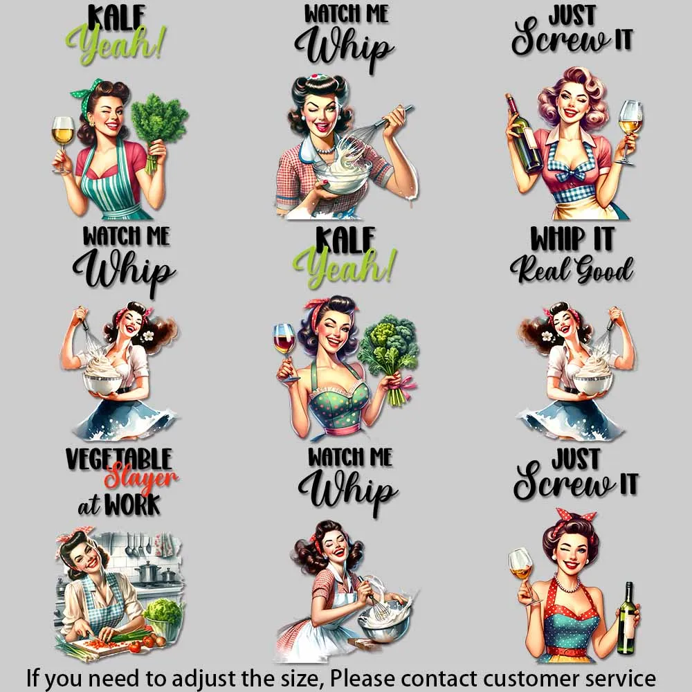 Vintage Cooking & Cocktail Illustrations - Vibrant Retro Art for DIY T-Shirts & Tote Bags Colorful Creations Firm&Fadeless