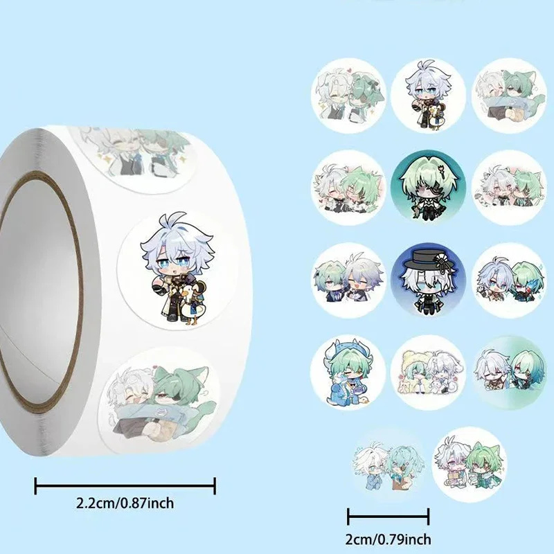 500Pcs/Pack Khaslana Phainon Anaxa Anaxagoras CP Anime Theme Seal Labels Stickers For DIY Gift Baking Package