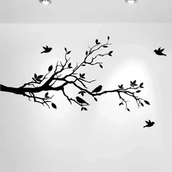 Tree Branch Wall Decal Love Birds Vinyl Wall Sticker for Home Nursery Decoration Mural Removable Waterproof Wallpaper S300