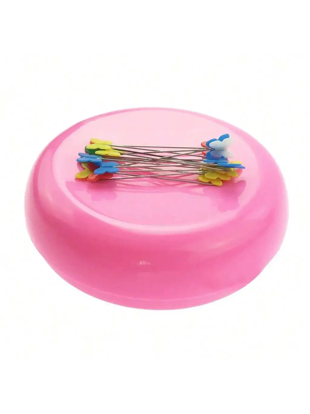 1PCS Magnetic Pin Cushion, Round Plastic Magnetic Sewing Cushion