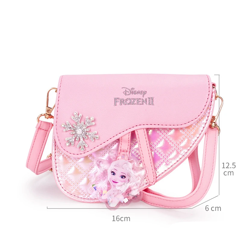 Disney Girls\' Handbag Frozen Princess Elsa Cartoon PU Messenger Bags for Girls Fashion Shoulder Bag Kids Coin Purse Gifts