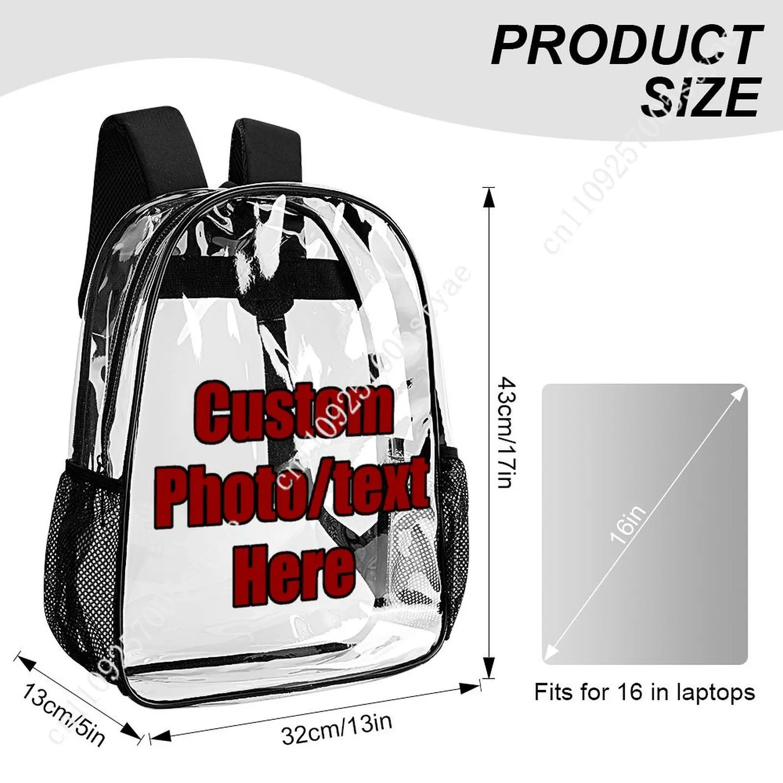 حقيبة ظهر شفافة من Eeyore حقيبة ديزني كارتونية مزخرفة صمم صورك وشعارات نصية مخصصة لهدايا العطلات والحفلات #6