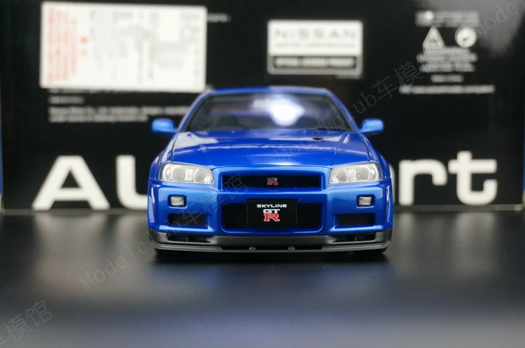 Autoart 1:18 Skyline R34 GTR V-Spec II JDM Simulation Limited Edition All Open Alloy Metal Static Car Model Toy Gift