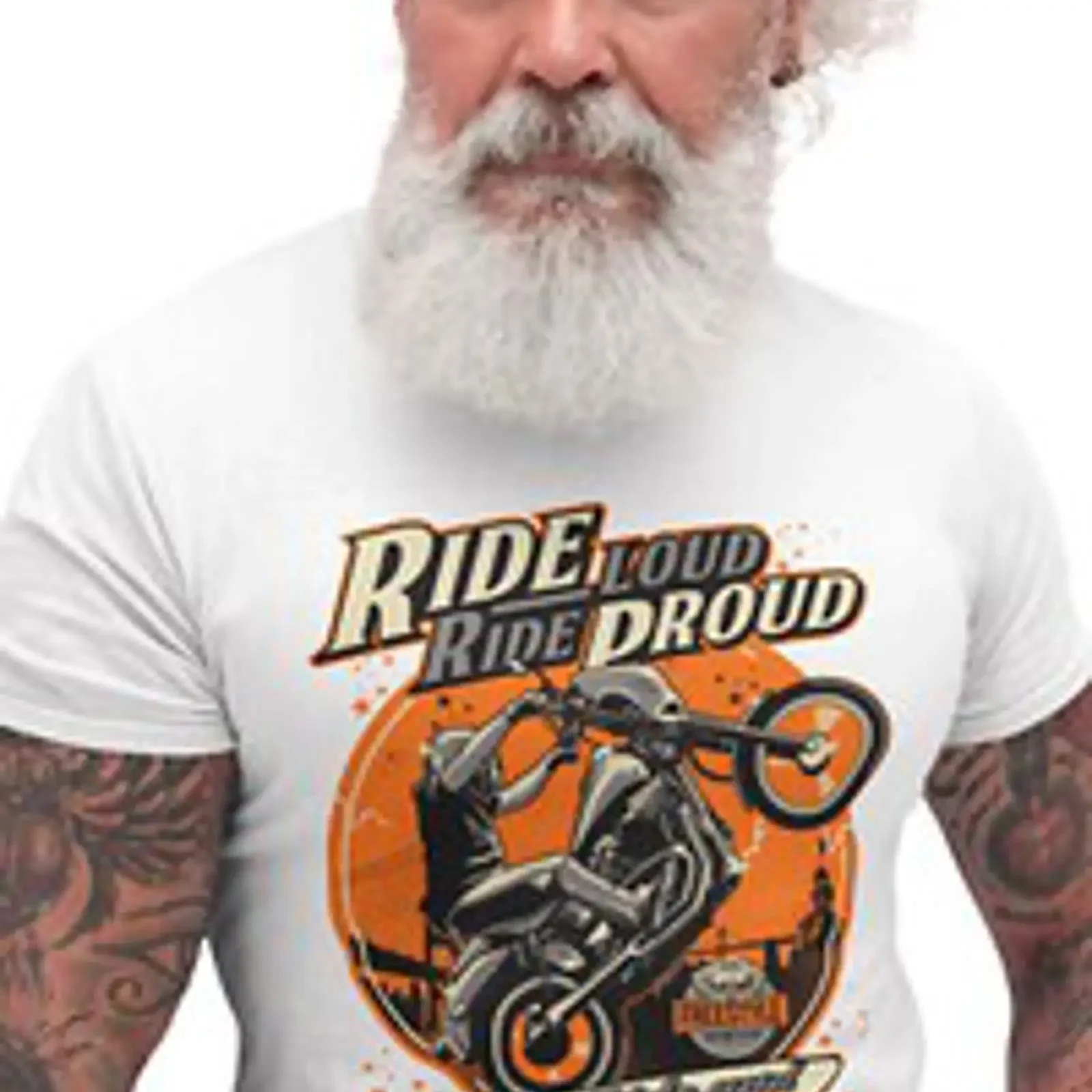 Biker T Shirt Ride Proud Rocker Bike Motorrad High Quality vintage Washed Stylish Soft Slightly Breathable Stretched Unisex