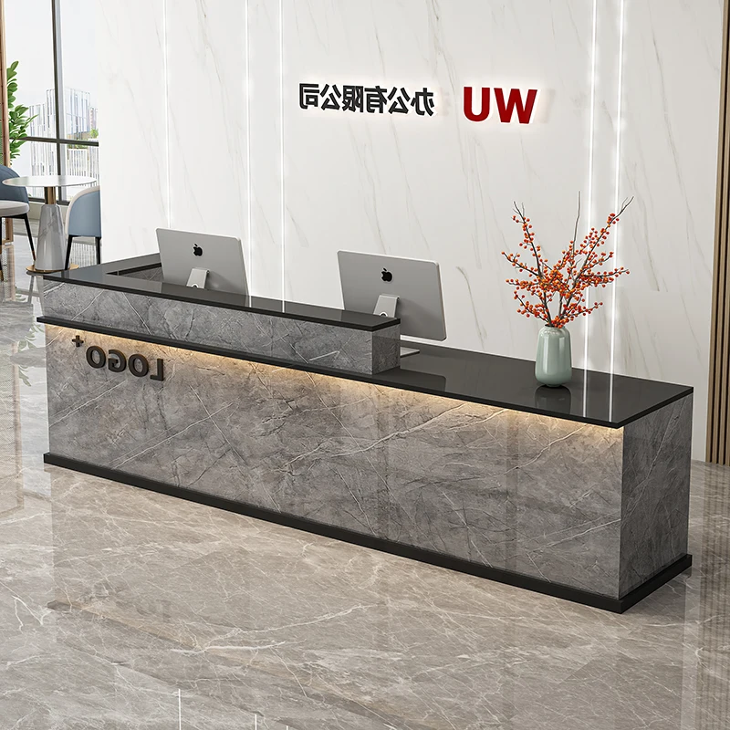 صالون التجميل Mostrador Negocio الأثاث التجاري صالون تجميل مكاتب الاستقبال الديكور مكاتب الاستقبال الخروج