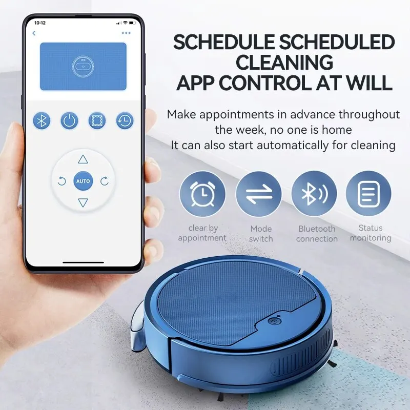 Intelligent Sweeping Robot Large Water Tank Mobile App Remote Control Planning And Cleaning Line Low Noise 2000 Pa Large Suction