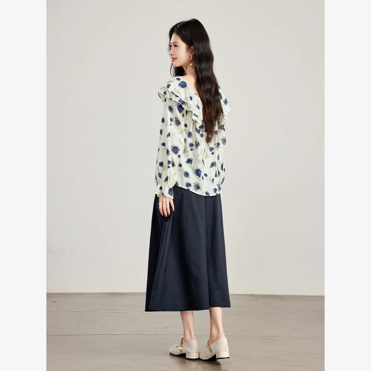 VIMLY Double Layer Ruffle Off - đánh giá và giá Blouse Off Shoulder