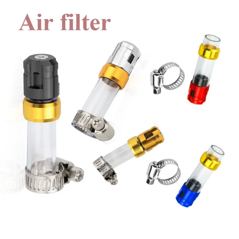 For CLICK CNC Air Filter Drain Pipe Alloy Head Plug Universal Motorcycle Motorcycle Breather Pipe