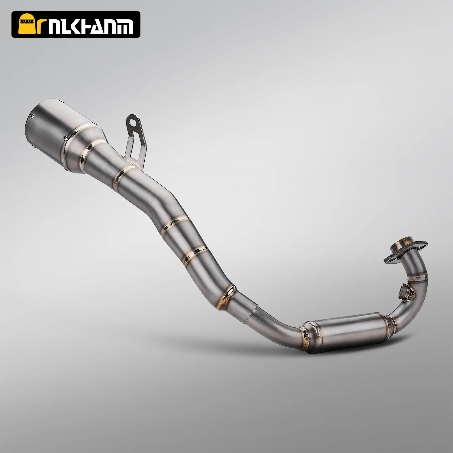 Slip-on uitlaat voor Italjet Dragster 300 motorfiets, van titaniumlegering, voorste verbindingspijp, demper, motocross uitlaat voor Italjet Dragster 300