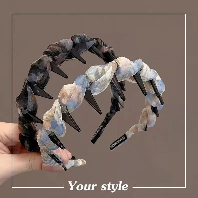 

Усовершенствованная повязка на голову для женщин с новым темпераментом, модная и универсальная для повседневного ношения, противоскользящая для умывания лица.