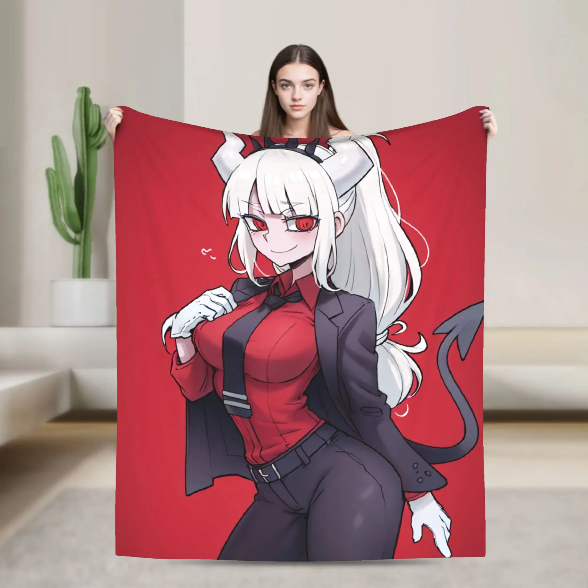 Contradiction Helltaker Lucifers Modeus Blanket Lightweight Warm  Throw Blankets for Sofa 50x60 Inches Multiple Sizes Bedspread