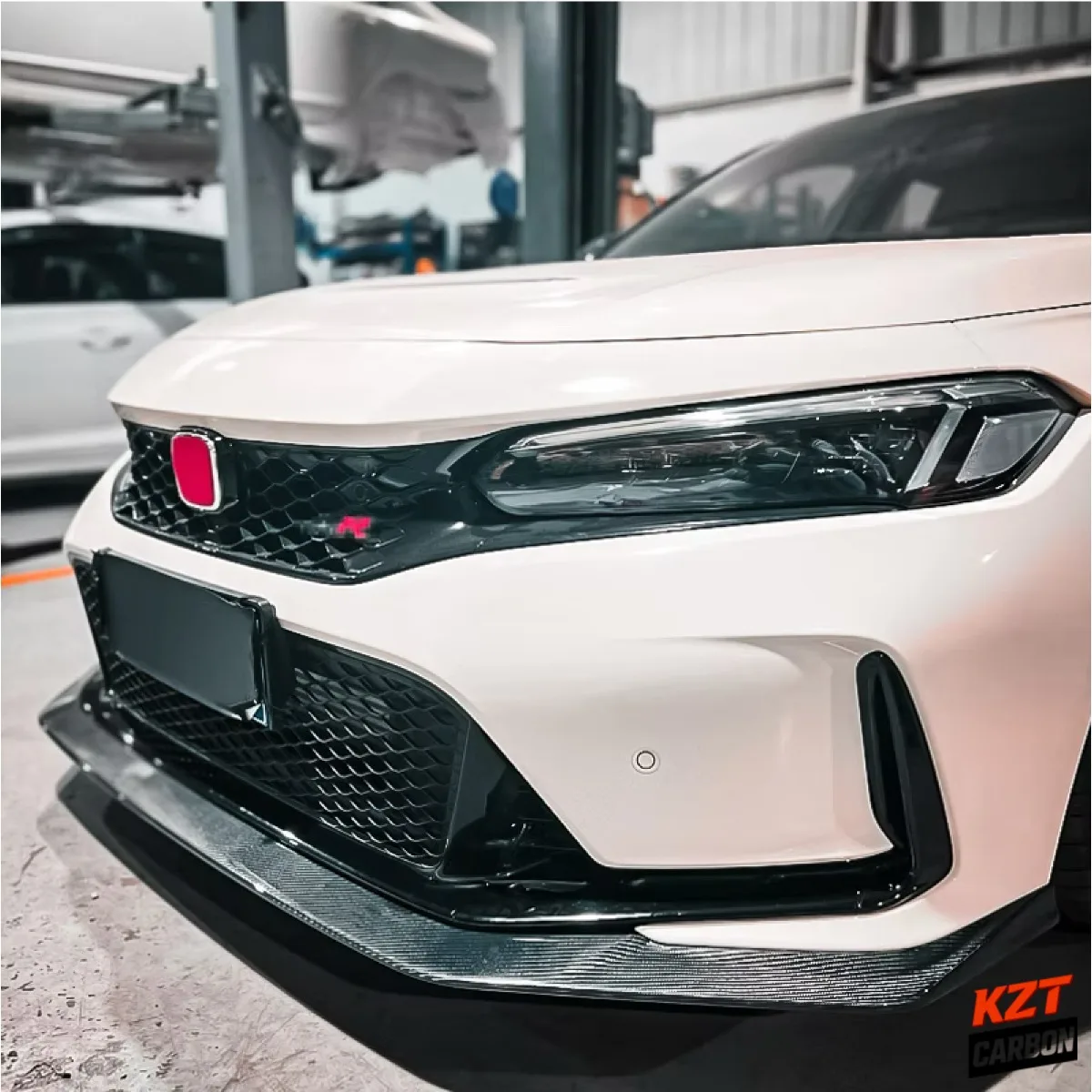 For Honda Civic Type R FL5 (23-26) KZ Style Carbon Front Bumper Lip