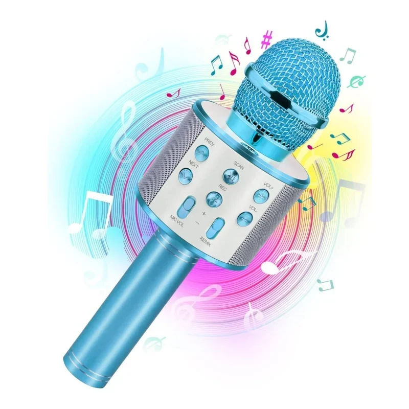 Microphone karaoké pour enfants, jouet cadeau de fête d'anniversaire pour enfants de tous âges 2, 3, 4, 5, 6 ans et plus, filles, garçons et tout-petits