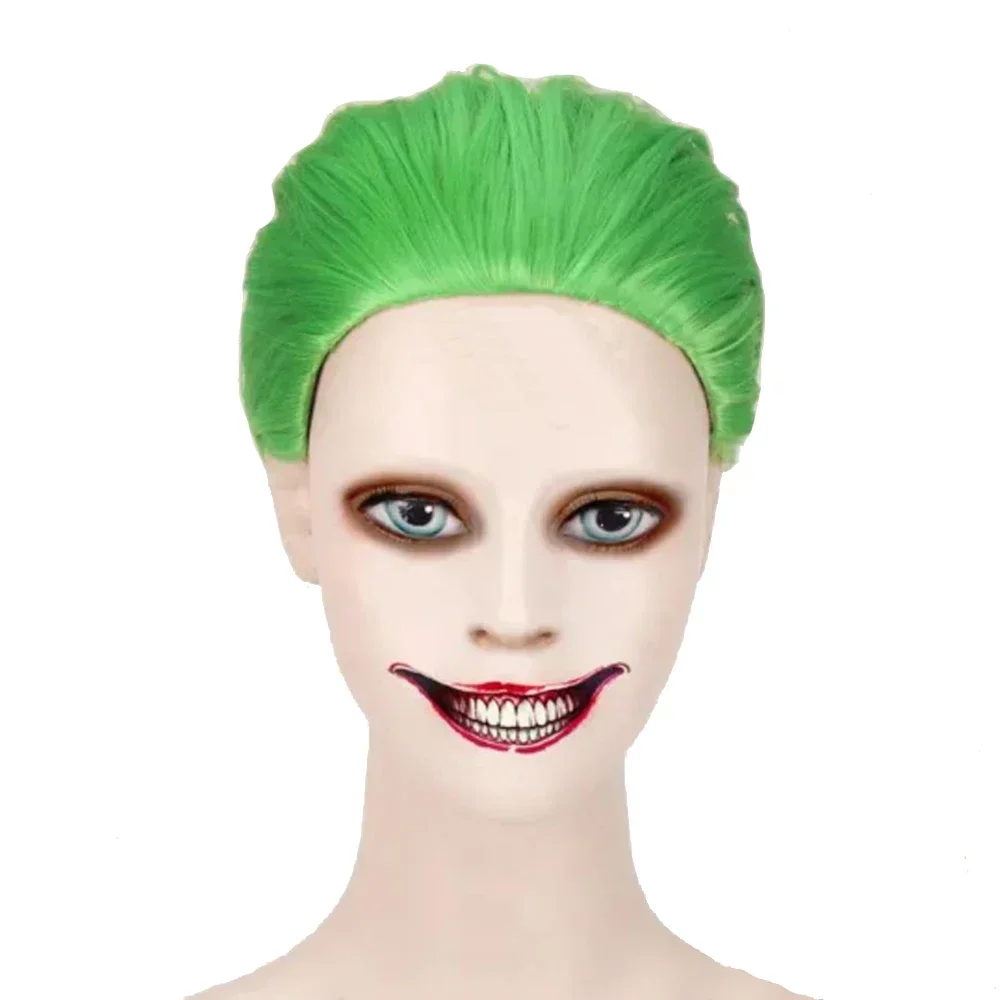 Synthetic Hair Green Joker Cartoon Characters Cosplay Wig Party Costume Wigs for Halloween & Christmas