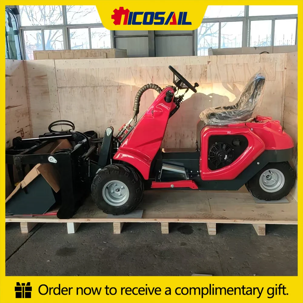 

Многофункциональный полноприводный трехколесный фронтальный погрузчик с эффективным управлением и функцией скользящего поворота