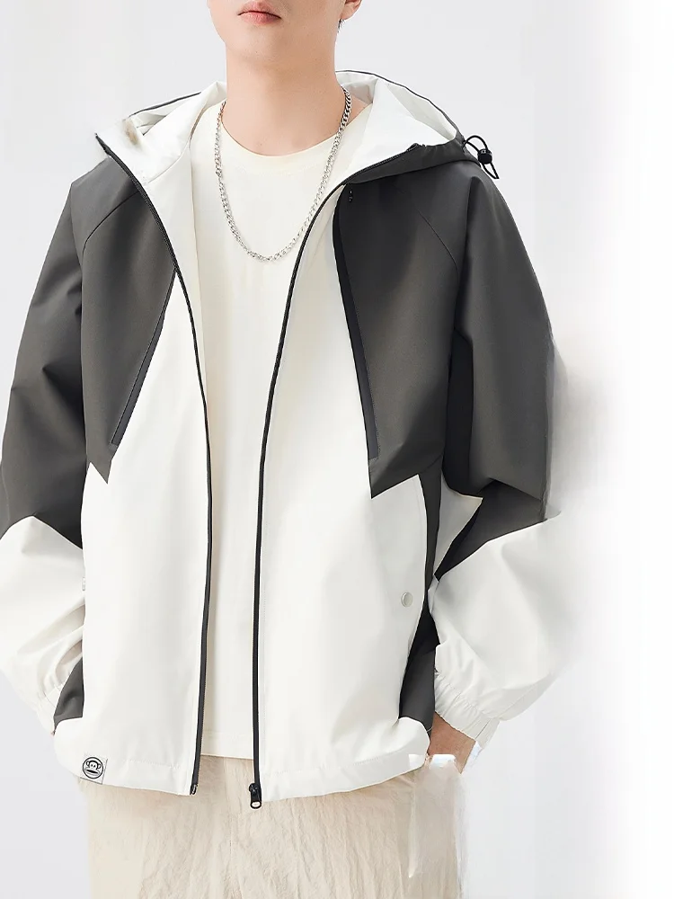 

PaulFrank Men's Hooded Jaet Casual Climbing Suit Polyester Spring Autumn New Sle Loose Fit Youth ular Outerwear